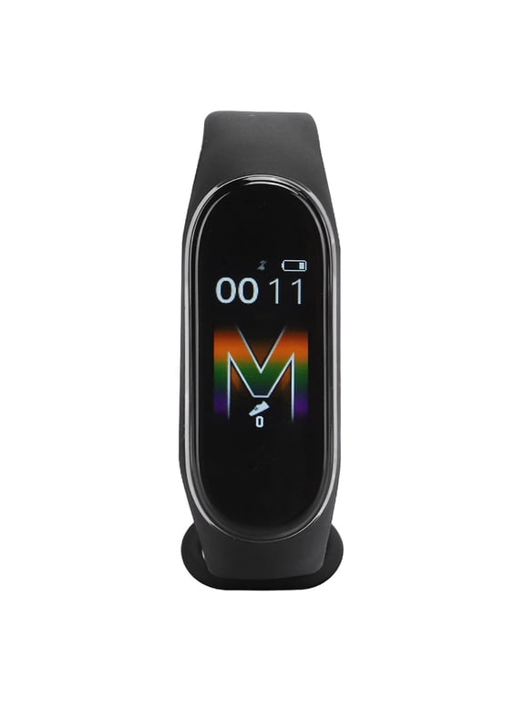 M5 Waterproof Smart Bracelet 0.96 Inches / 2.4 cm Touch Screen Fitness Tracker Sports Band Watch with Step Counter IP67 Pedometer Sleek Smartband for Men Women Adult Black