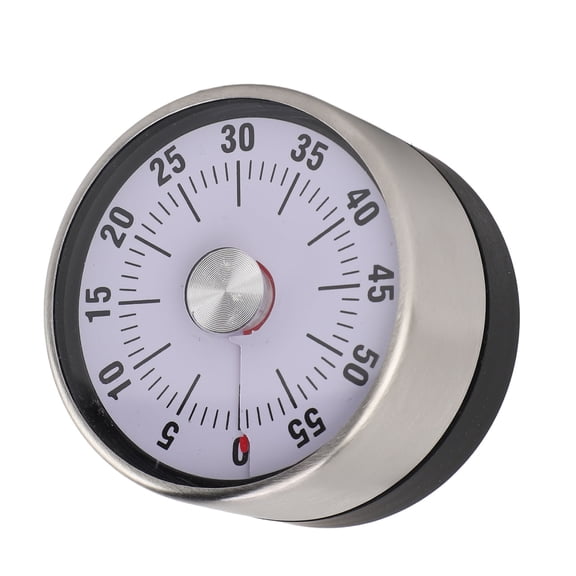 Yajisi Magnetic Mechanical Countdown Timer 60 Minute Stainless Steel Visual Kitchen Timer, White