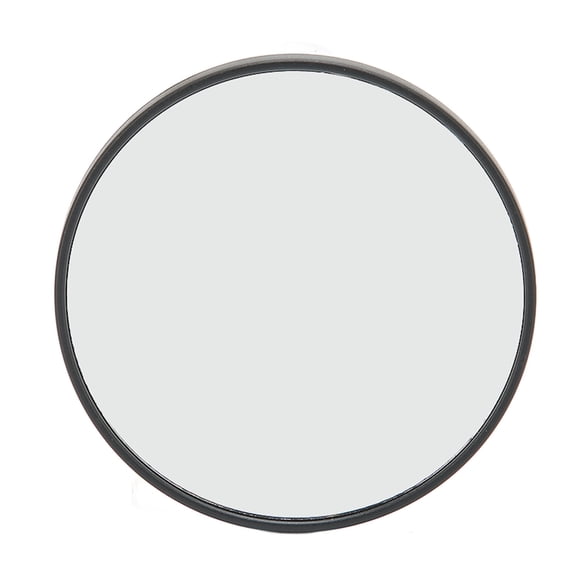 Yajisi Magnifying Suction Makeup Mirror, High Definition Double Suction Cups Round Face Mirror for Travel and Bathroom, Black Glass Cosmetic Tool for Precision Grooming