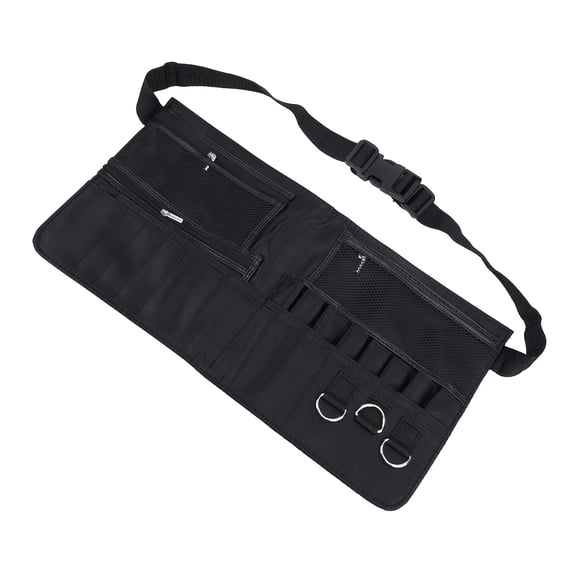 Yajisi Makeup Brush Bag with Belt Multi Pocket Adjustable Large Capacity Professional Cosmetic Organizer for Fashion Stylists, Durable Fiber Nylon Storage Pouch, 18.3 inches / 46.6 cm