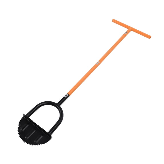 Yajisi Manual Carbon‑Steel Lawn Edger – Half‑Moon Saw‑Tooth Blade, 96 cm Long Handle, Ideal for Driveways, Patios & Gardens