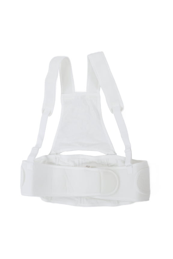 Maternity Pregnancy Belly Support Band Women Breathable Adjustable Waist Back Abdomen Pelvic Brace White Medium Size Comfortable Wear Throughout Trimesters High Elasticity Lightweight