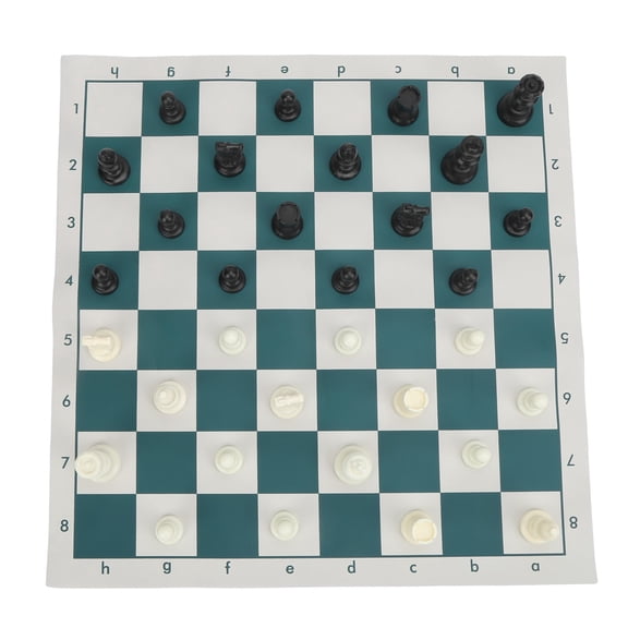 Yajisi Medieval Chess Pieces Set with 420mm / 16.5 Inches Mouse Pad Chessboard, International Standard Competition King Size Strategy Game with Velvet Drawstring Storage Bag for Family