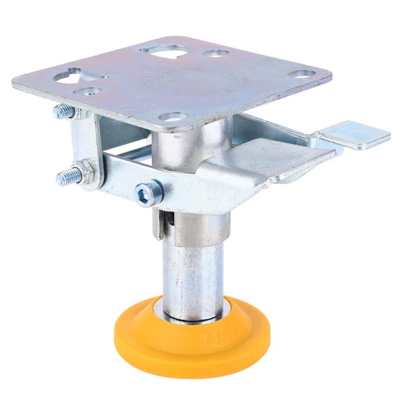 Yajisi Medium Duty Floor Lock Brake with Built-in Spring and TPU Pad for 3-Inch Casters, Adjustable Iron Galvanized Trolley Cart Lock for Material Handling Equipment Wheels, Essential Warehouse Tool