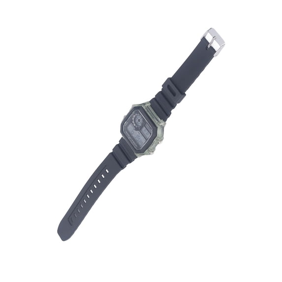 Yajisi Men's Electronic Sports Watch Waterproof Digital Wristwatch Luminous Alarm Transparent Green, 12.2 inches / 31 cm