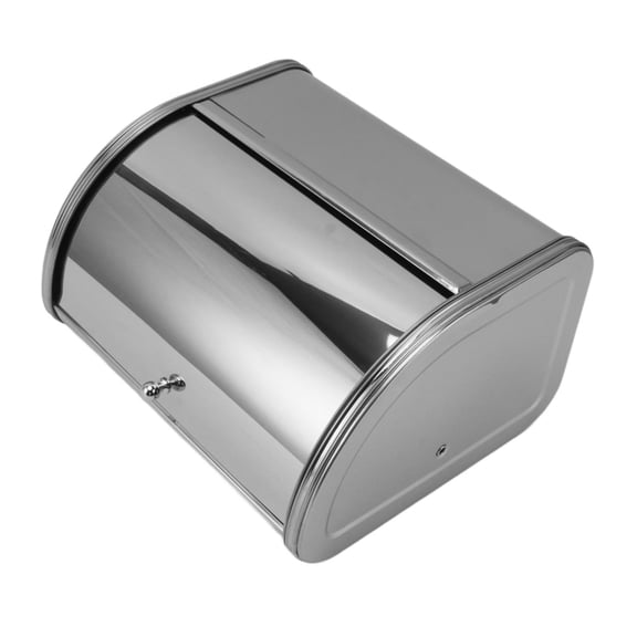Yajisi Metal Bread & Food Storage Box – Sleek American‑Style Flat Side Bin with Mirror Finish, Keeps Bread, Cakes, Cookies Fresh and Organizes Tableware
