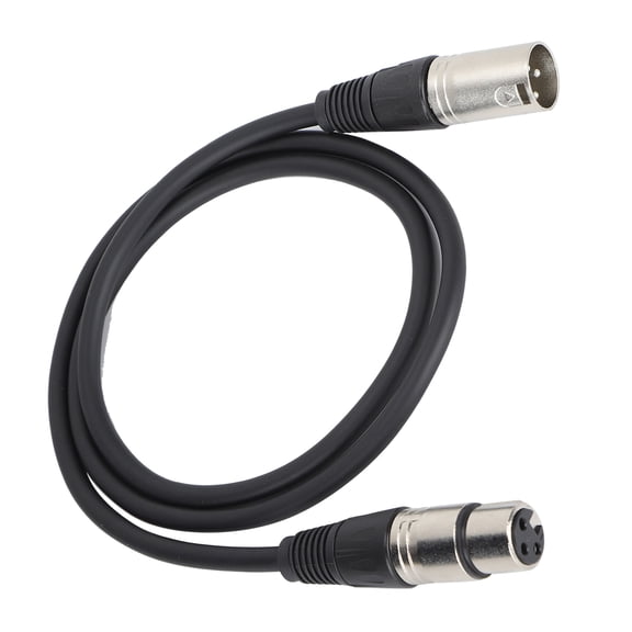 Yajisi Microphone Cable 3-Pin XLR Male to XLR Female Balanced Audio Cord for Professional Studio Recording Live Sound Broadcast Podcasting Premium PVC Aluminum Construction Black 3.3 ft / 1 m