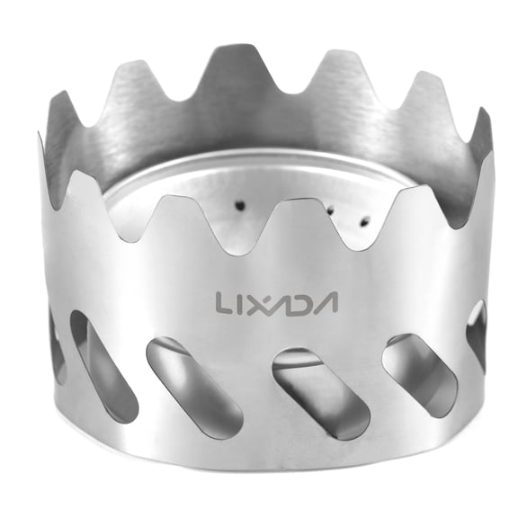 Yajisi Mini Backpacking Stove 80ml Aluminum Alcohol Burner with Small Stainless Steel Windshield Portable Camp Stove For Camping Hiking Survival Outdoor Gear (8.00 inches / 20.3 cm) Silver Finish