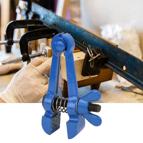 Yajisi Mini Hand Vise Steel Spray Blue Heavy Duty Jaw Clamping Tool for Home Commercial Work, 1-Inch / 25.4 mm