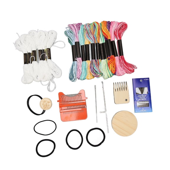 Yajisi Mini Loom Machine 14 Hooks 18 Colors Threads Easy Operation Portable Mini Darning Loom for Handicraft DIY Repair 3.0 inches / 7.7 cm Tool[cite: 1]