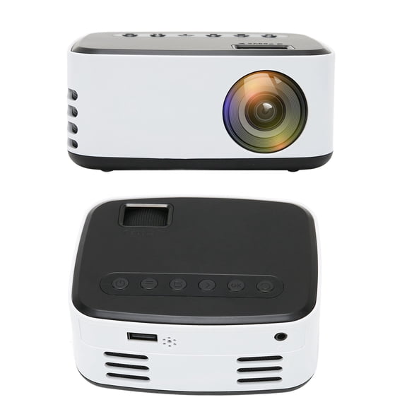 Yajisi Mini Projector Black White HD 1080P Portable Outdoor Home Theater Projector for Smartphone Tablet UK Plug 100-240V WiFi Wireless Screen Mirroring (4.49 inches / 114 mm)