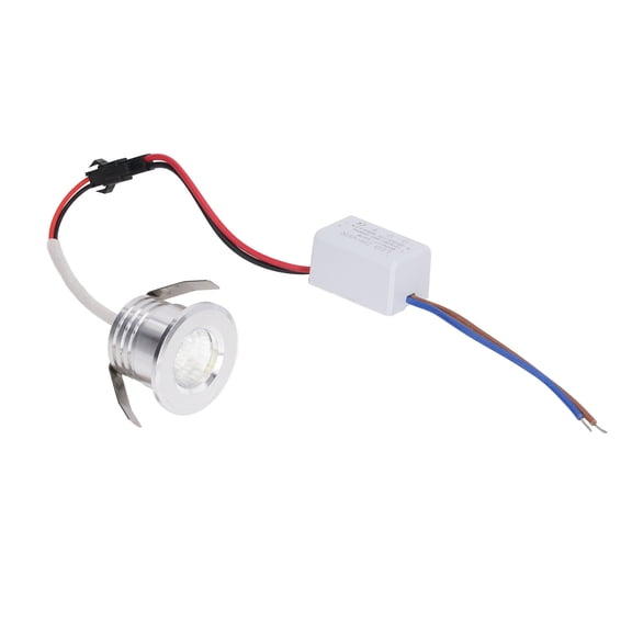 Yajisi Mini Recessed COB Spotlight 3W LED Ceiling Light Silver Housing AC85-265V 4000K Natural Light Embedded Installation for Jewelry Cabinet Wine Display Shelf (1.5x1.1x1.2 inches)