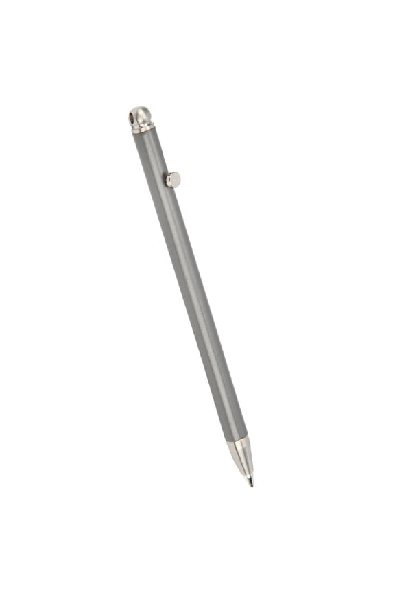 Mini Titanium EDC Pen – Ultra‑Light, Durable Keychain Ballpoint with Smooth Writing, 2 Refills, Gray