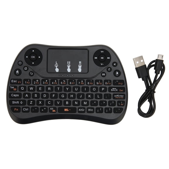 Yajisi Mini Wireless Keyboard Rechargeable 2.4GHz Handheld Keyboard Remote Control with Touchpad for PS3 TV PC Laptop