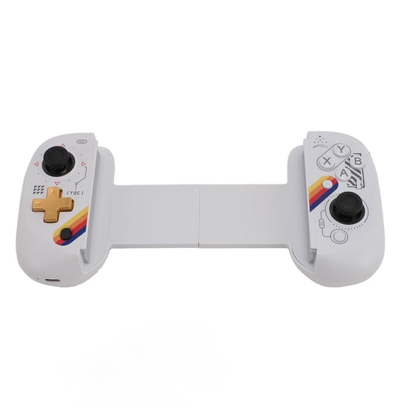 Yajisi Mobile Game Controller for Android Tablet Wireless Phone Controller RGB Hall Joystick with Linear Trigger Turbo Vibration 6 Axis Gyroscope Star White