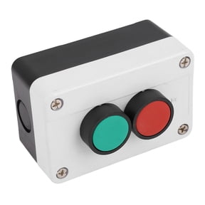 Yajisi Momentary Push Button Switch Station NO Green NC Red 600V 10A IP65 Water Proof Start Stop Electrical Box Control for Industrial Construction Site Use 4.13 in / 105 mm
