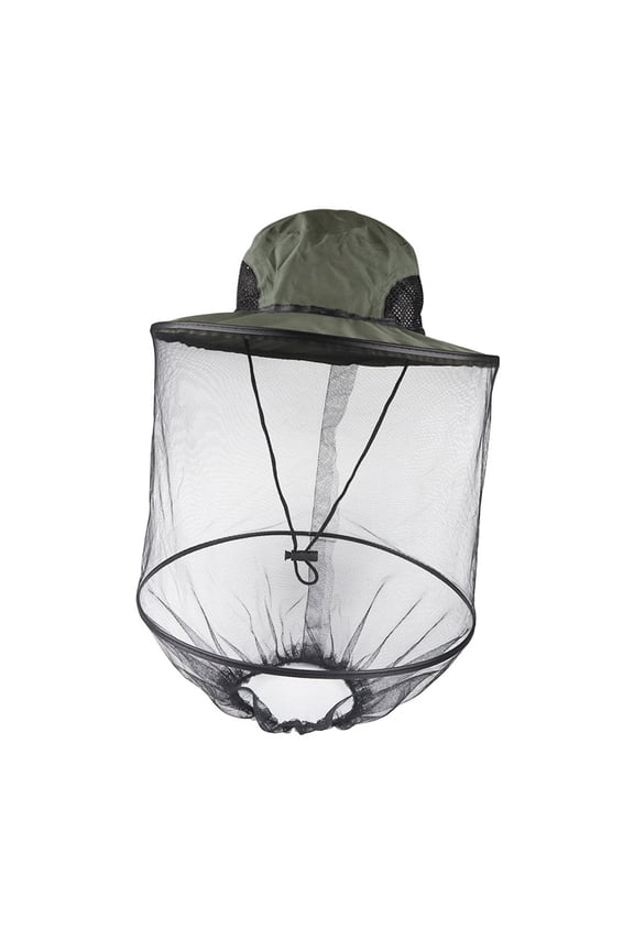 Mosquito Repellent Hat Beekeeping Cap Mesh Fishing Cap Bug Face Shield Insects Prevent Neck Head Cover Face Guard Outdoor Sun Protection Accessory (15x15x4 cm / 5.9x5.9x1.5 inches)