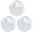 thumbnail image 1 of Yajisi Motion Sensor Wall Light Intelligent Cabinet Night Light Bedside Stair Lamp LED Automatic Induction Soft Glow for Hallway Kitchen Bedroom Battery Powered, Circle Shape, Warm White, 3 Pack, 1 of 7