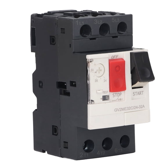 Yajisi Motor Circuit Breaker 3P Overload Protection Switch Manual Motor Starter Button AC 690V GV2-ME32C 24-32A 3.54 inches / 9 cm[cite: 1]
