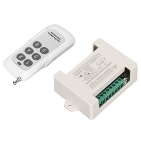 Yajisi Motor Remote Control Switch 12V 24V 6 Channel Wireless Relay Controller for Forward Reverse Electric Devices, 433 MHz Operating Frequency, Ideal for Home Automation and Electric Curtains