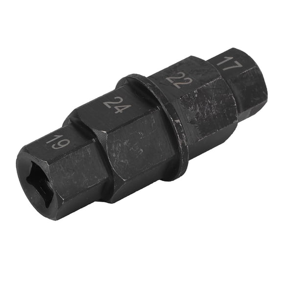 Yajisi Motorcycle Front Axle Tire Spindle Driver Wrench Tool, Heavy Duty Iron Socket for 17mm 19mm 22mm 24mm (0.6in 0.7in 0.8in 0.9in) Hexagon Wheel Removal