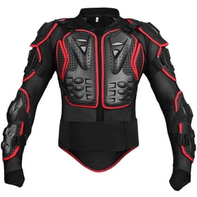 Yajisi Motorcycle Protective Jacket for Men Full Body Armor Sport MTB Racing Protective Gear Arm Chest Spine Protector Vest Red Large, 22.8 inches / 58.0 cm Length