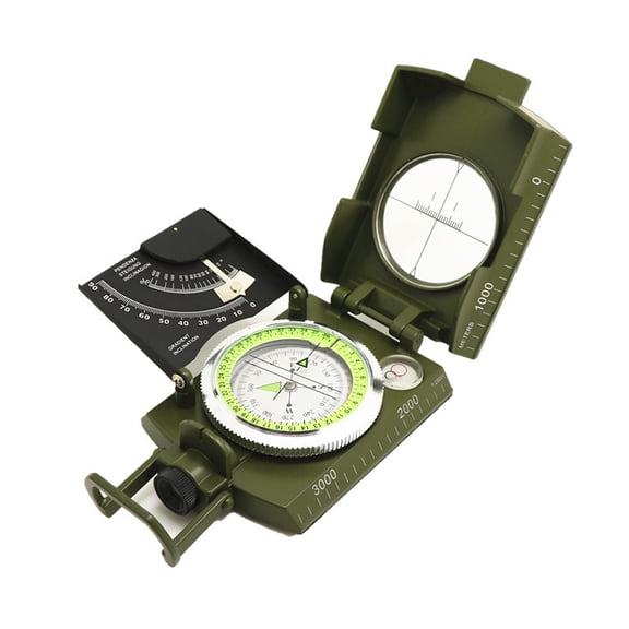 Yajisi Multifunctional Army Green Compass Waterproof Survival Navigation Gradiometer (4.33 inches / 11 cm)