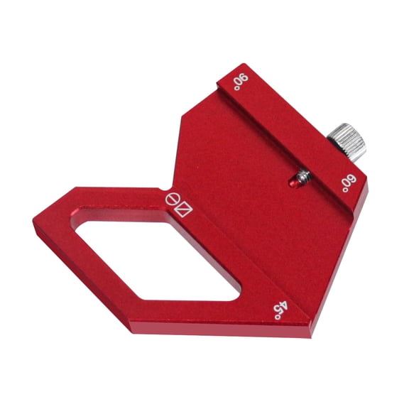 Yajisi Multifunctional Woodworking 45 60 90 Degree Scribing Ruler Multi-Angle Measuring Scriber Layout Tool Carpenter Square Positioning Block Red 3.9 inches / 10 cm
