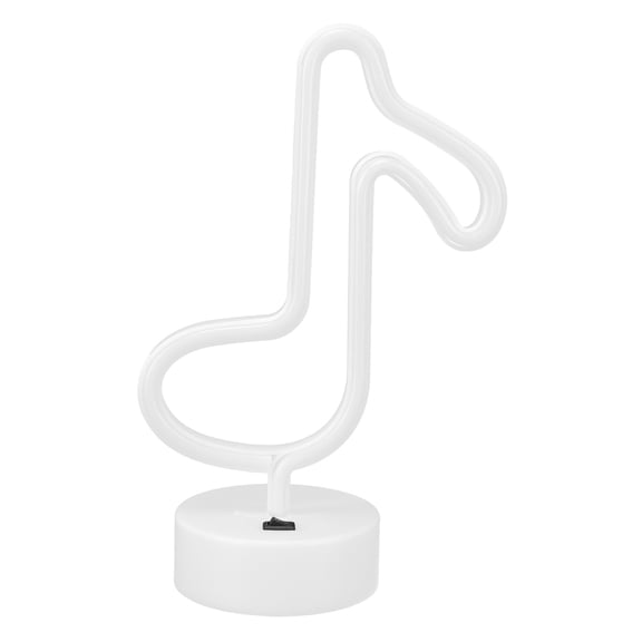 Yajisi Musical Note Neon Sign Warm Light Night Lamp USB/Battery Operated 10.4 inches / 26.5 cm Table Lamp for Bedroom Party Decor