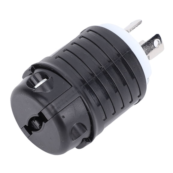 Yajisi NEMA L5-15P Generator Locking Adapter Plug 15A 125V Heavy Duty RV Grounded Straight Male Electrical Plug Replacement 10 inches / 25.4 cm