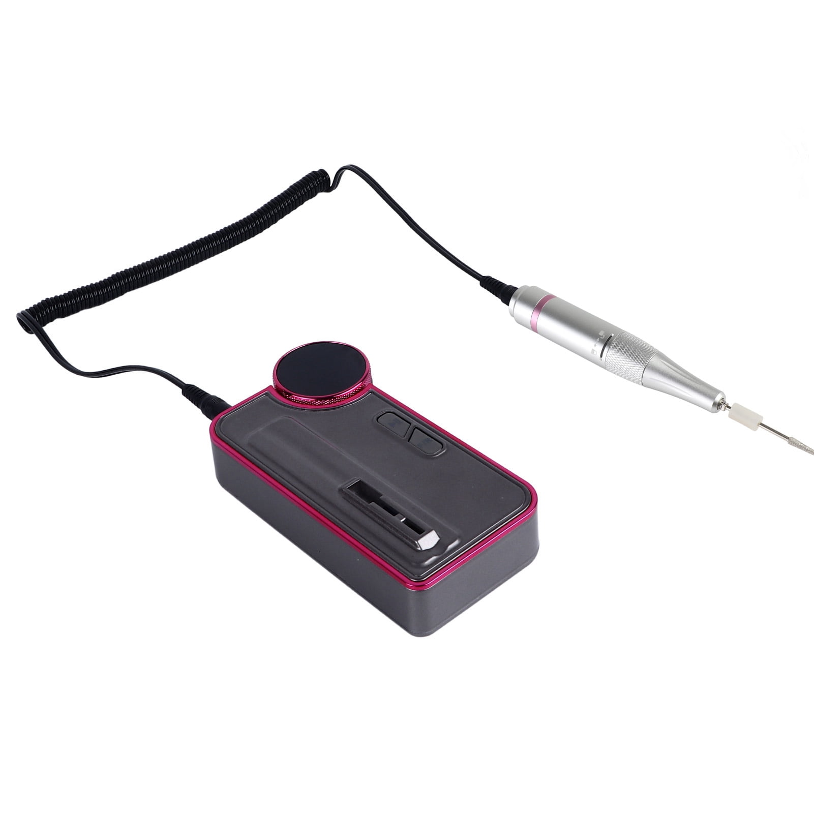 Yajisi Nail Drill Portable Electric Nail Polisher Machine Rechargeable Nail Grinder for Home Nail Salon Silver, Low Vibration, Adjustable Speed Efile for Manicure Pedicure, 7.87 in / 20 cm Length