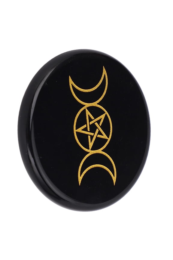 Yajisi Natural Black Obsidian Palm Stone Polished Pocket Crystals Healing Mineral Specimen Worry Stone for Meditation Yoga Home Office Decor, 5 Inches / 12.7 Cm Black Obsidian Stone