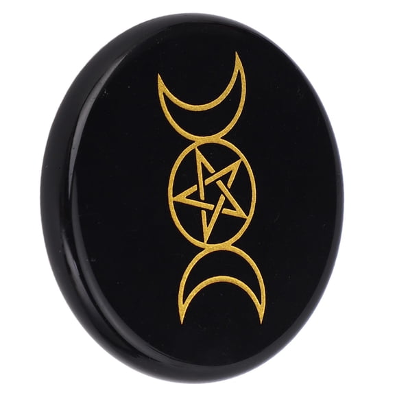Yajisi Natural Black Obsidian Palm Stone Polished Pocket Crystals Healing Mineral Specimen Worry Stone for Meditation Yoga Home Office Decor, 5 Inches / 12.7 Cm Black Obsidian Stone