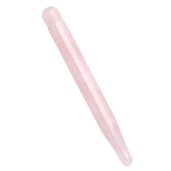 Yajisi Natural Rose Quartz Crystal Massage Stone Stick Handheld Tool for Face Body Back Neck Foot Relaxation Acupoint Point Trigger Tension Relief Spa Therapy Polished Wand Pink 4.33 inches / 11 cm