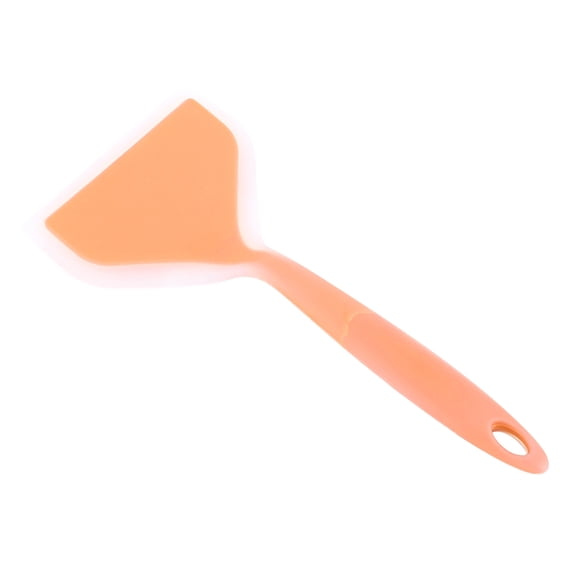 Yajisi Non-Stick Silicone Kitchen Spatula Wide Turner Cake Steak Pizza Cooking Utensils, Orange, 10.2 inches