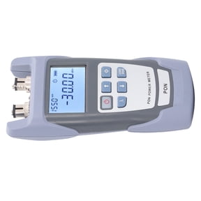 Yajisi Optical Fiber Power Meter Handheld High Accuracy PON Network Cable Tester for FTTX ONT OLT with LCD Display SC FC UPC Adapters 1310/1490/1550nm Wavelengths No Battery Included