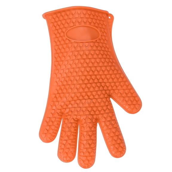 Yajisi Orange Silicone Oven Mitts Heat Resistant Non-Slip Baking Gloves Household Microwave Insulation Kitchen Utensils for Cooking Grilling and BBQ
