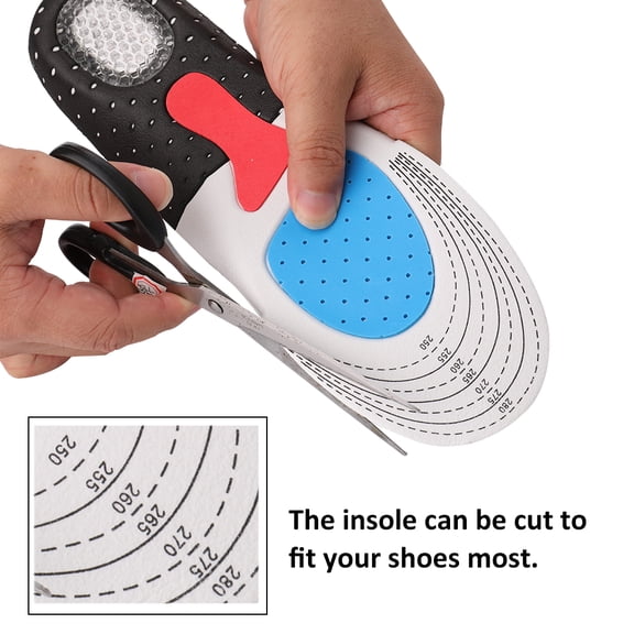 Yajisi Orthopedic Arch Support Sport Shoe Insoles for Men, Running Gel Cushion Insert, Fast Drying Sweat Absorption Pad, 1 Pair (12.2 inches / 31 cm)