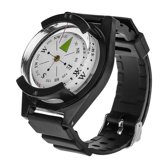 Yajisi Outdoor Mini Lightweight Wristwatch ABS Compass Rubber Watchband Tool Accessory 9.9 inches / 25.1 cm[cite: 1]