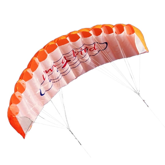 Yajisi Outdoor Sports Dual Line Stunt Parafoil Kite 1.4m Power Soft Kite with 2 Handles and 30m Flying Lines Frameless Easy to Fly for Kids Adults