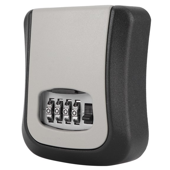 Yajisi Outdoor Wall Mounted 4Digit Combination Key Lock Storage Safe Password Security Box, Heavy Duty Gray Aluminum Alloy Combination Lock Box for Emergency Home Services Access
