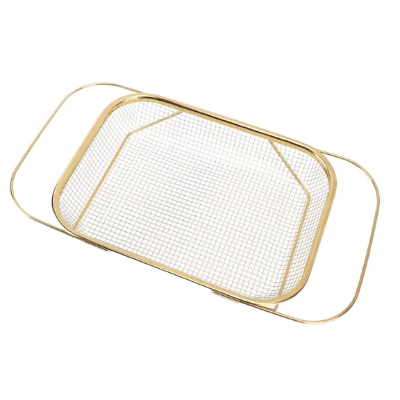 Yajisi Over The Sink Colander Strainer Basket Stainless Steel Fine Mesh Expandable Rectangle Gold 18.1 Inches / 46 cm