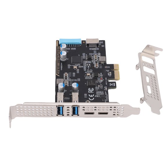 Yajisi PCIE to USB 3.2 Gen 1 Card 10Gbps Bandwidth 4 Port Expansion Adapter for Desktop PC