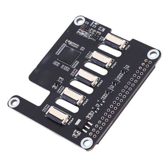 Yajisi PCIe to 4 Ch PCIe FFC Adapter Board Fit for RasPi 5 Gen2 Expansion Module