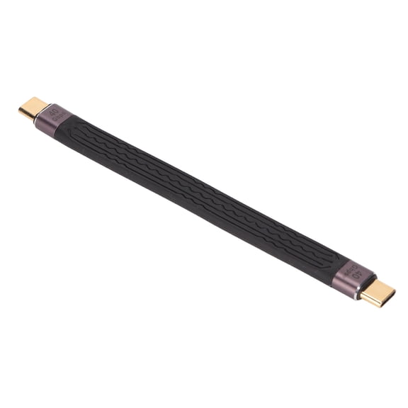 Yajisi PD Fast Charging Line FPC Flexible Short 40Gbps Double End Type C Male to Type C Male USB 3.1 GEN3 Data Cable for Laptop (5.4 inches / 138 mm)