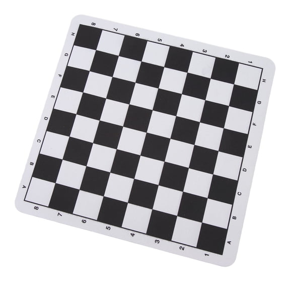 Yajisi PU Leather Chess Board Tear Resistance Washable Portable International Chess Mouse Pad 9.45 inches / 24 cm Ludo Board Game Mat No Pieces Included