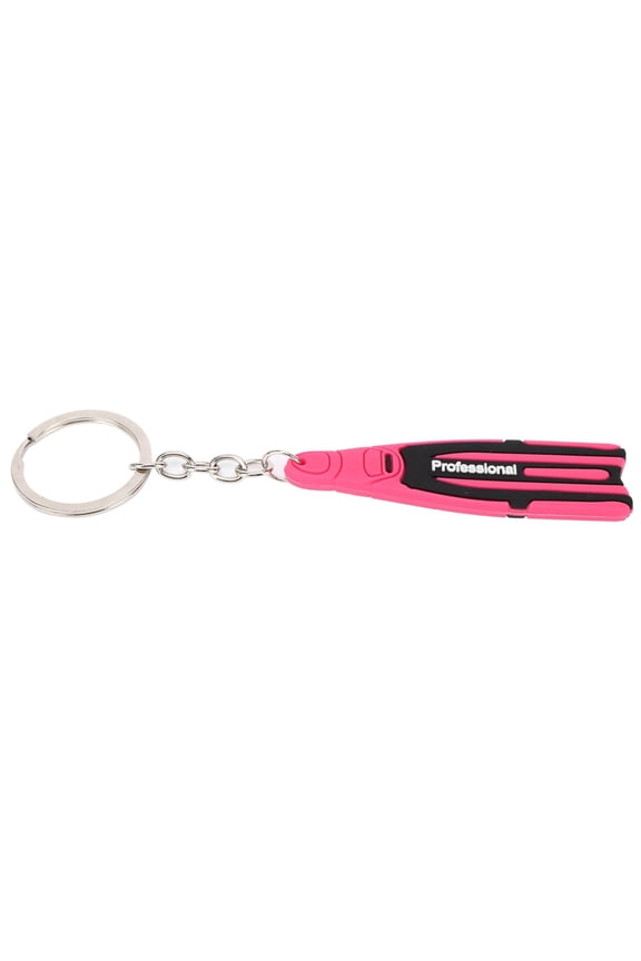 Yajisi PVC Mini Diving Theme Key Ring Unique Flipper Shape Keychain Fin Keyring Gift Pink 0.98x3.15 inches / 2.5x8 cm Lightweight Scuba Diver Accessory For Keys And Backpacks[cite: 1]
