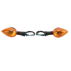 Yajisi Pair Motorcycle Turn Signal Indicator Light Front Side 12V 6W Replacement for YZF R1 R6 R125 R25 R3 FZ-6N XJ6 Dark Brown