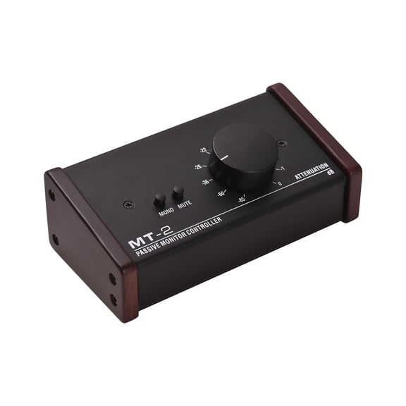 Yajisi Passive Studio Monitor Controller with XLR and 3.5mm Inputs Outputs Attenuation Control Mute Function Black