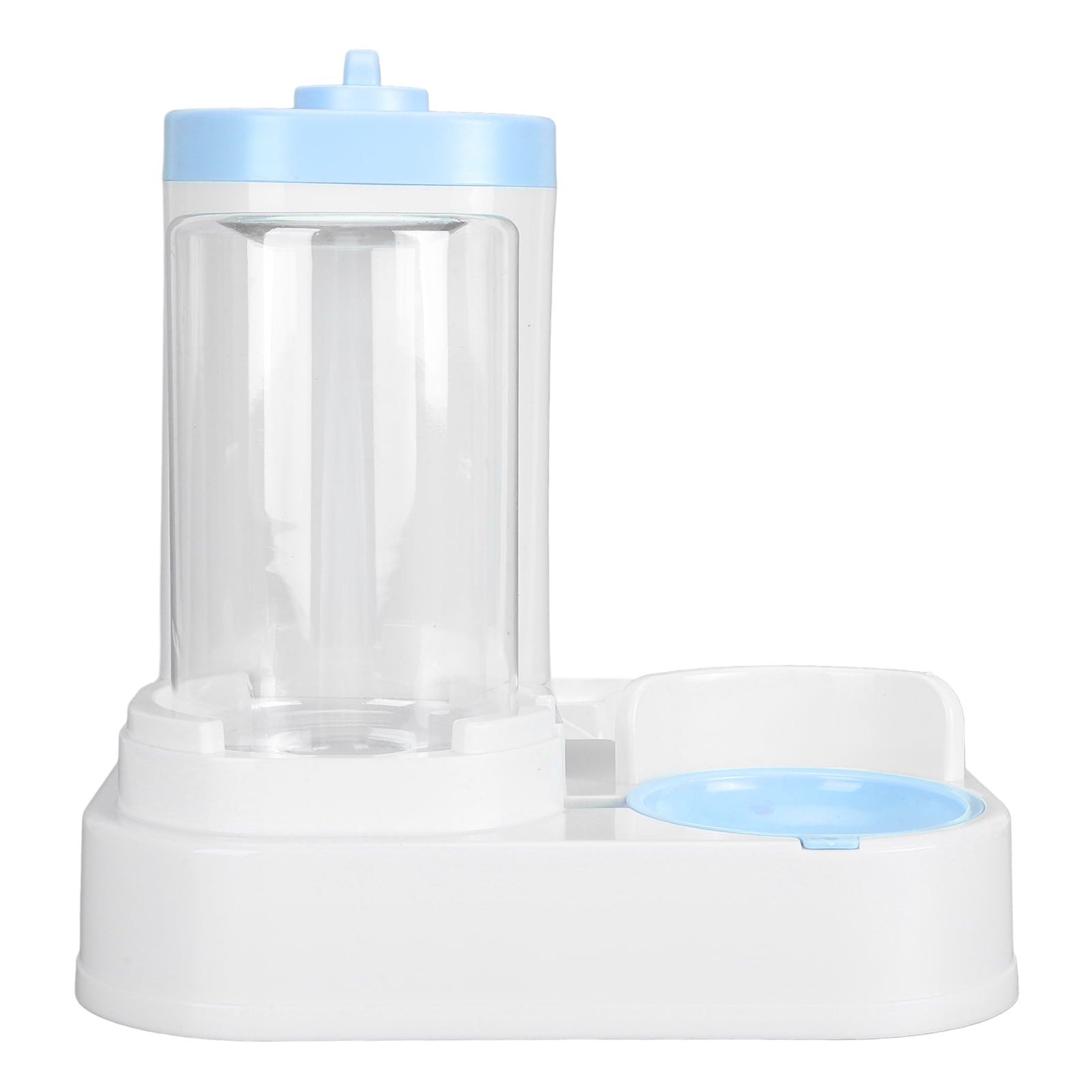 Yajisi Pet Food Water Dispenser 2 in 1 Detachable Automatic Cat Waterer Feeder for Dog Puppy, 11 inches / 28 cm, Blue